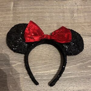 Disney Sequin Headband with Red Bow